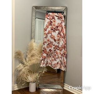 Floral Hi Low Wrap Skirt